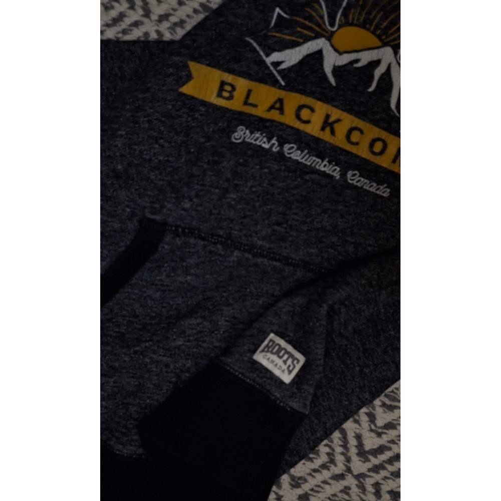 Roots Canada Whistler Blackcomb Hoodie Charcoal Grey Graphic Sweatshirt Small - Picture 12 of 14